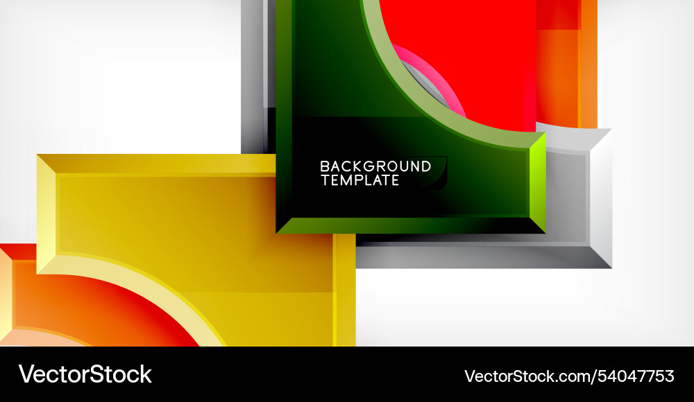 Square arrow shapes with round elements Vector Image