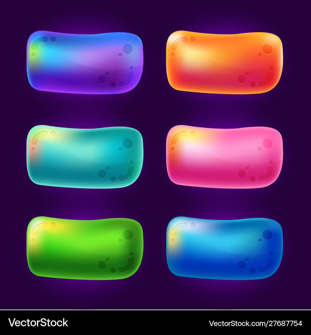 Abstract game buttons design elements without text Abstract game buttons design elements without text vector image