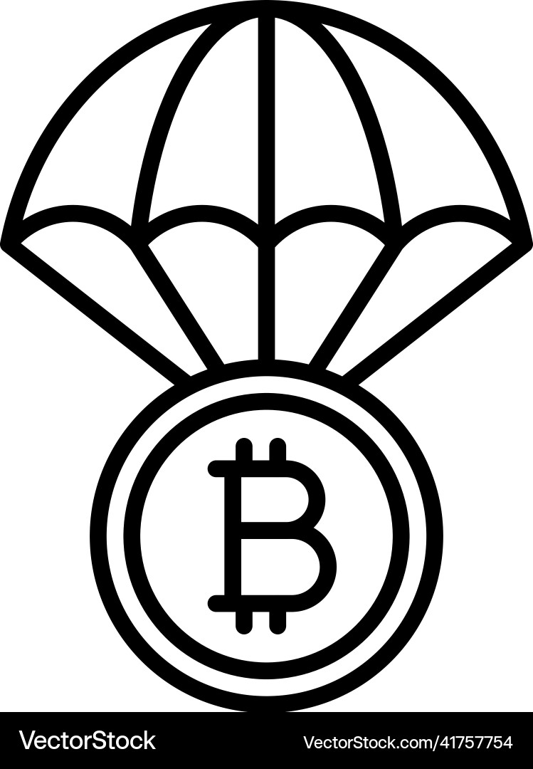 Airdrop icon bitcoin related – Royalty-Free Vector | VectorStock