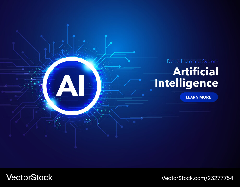 Artificial intelligence ai technology concept Vector Image