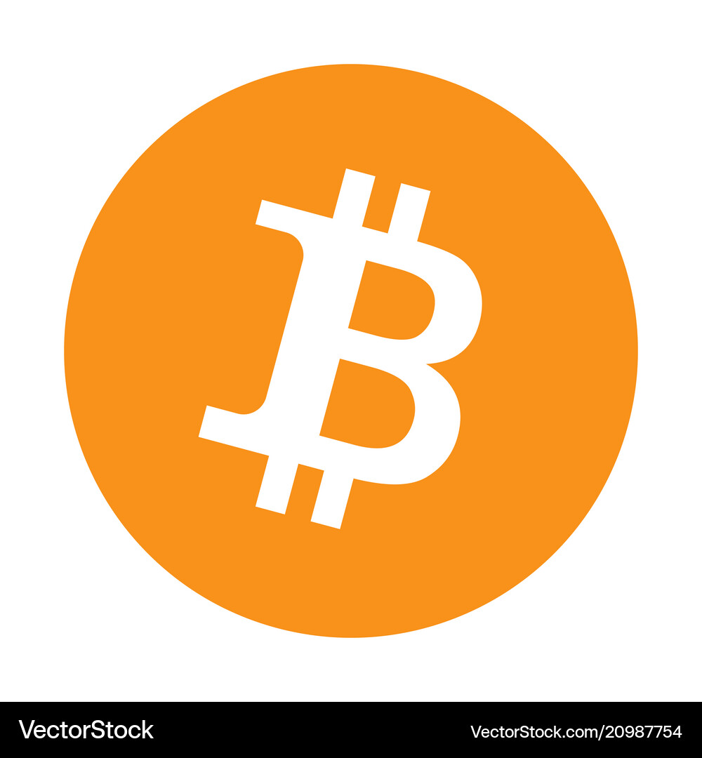 Bitcoin logo on white background – Royalty-Free Vector | VectorStock