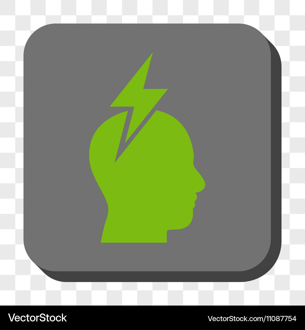 Headache rounded square button Vector Image