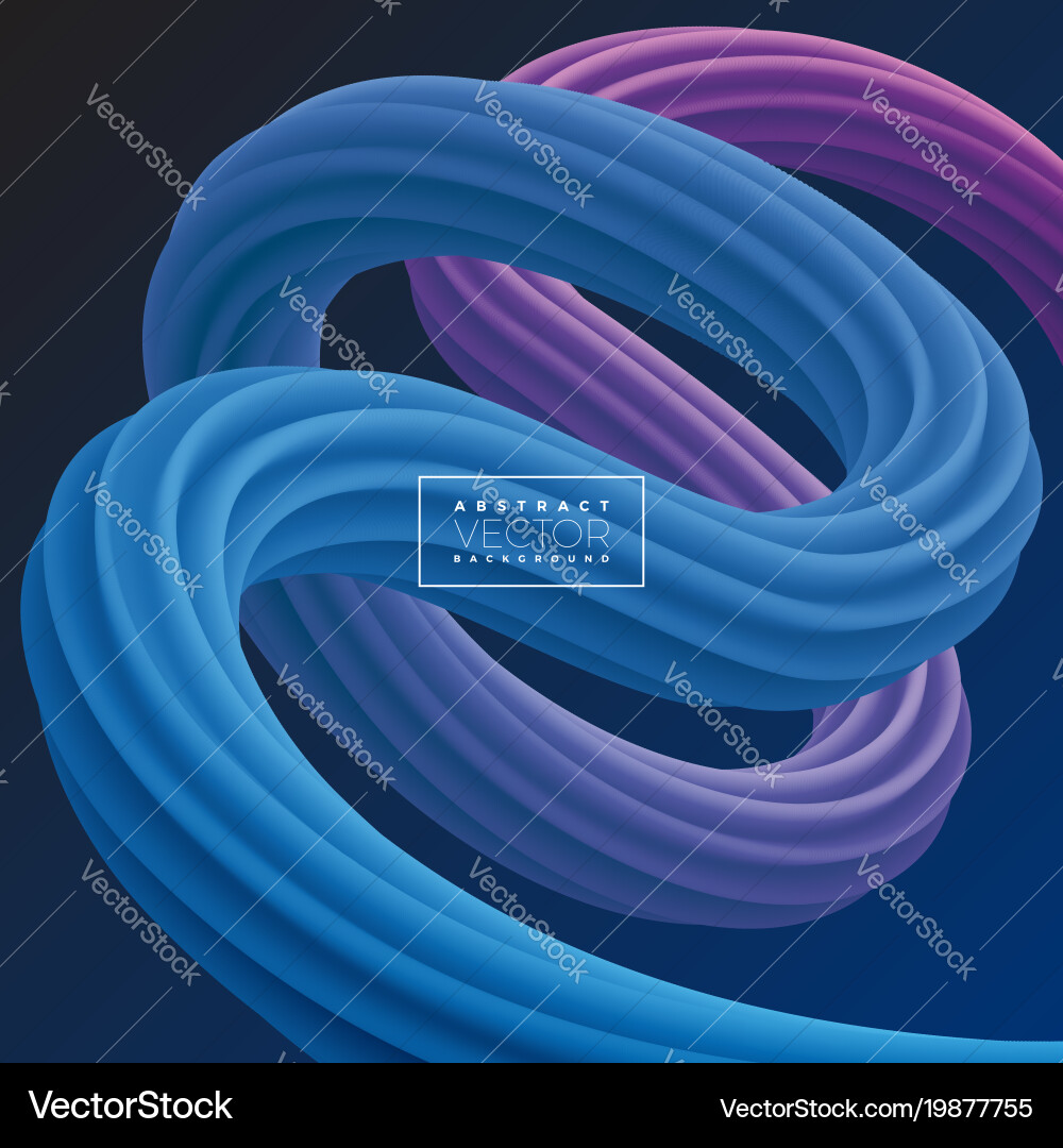 Abstract 3d colorful curve line background vector image