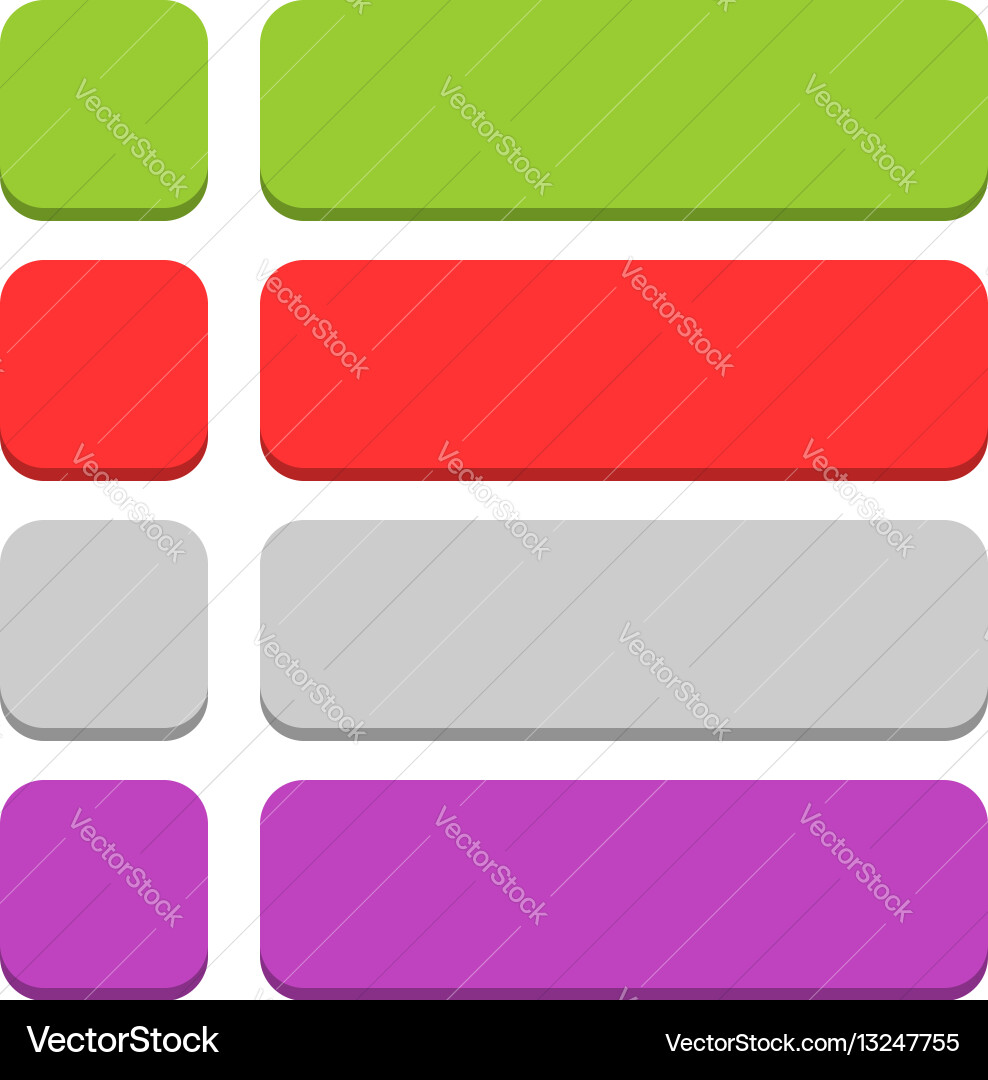 Flat blank icon empty internet color button vector image
