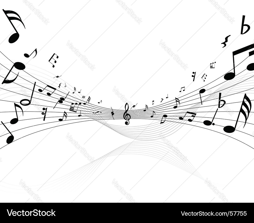Musical Notes Abstract Background Vector Image