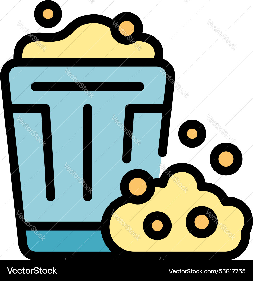 Overflowing trash can filled with garbage stinking Overflowing trash can filled with garbage stinking vector image
