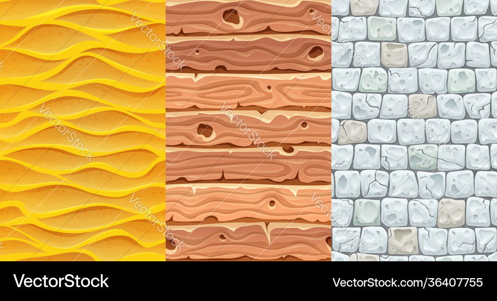 Set seamless textures for game development Set seamless textures for game development vector image