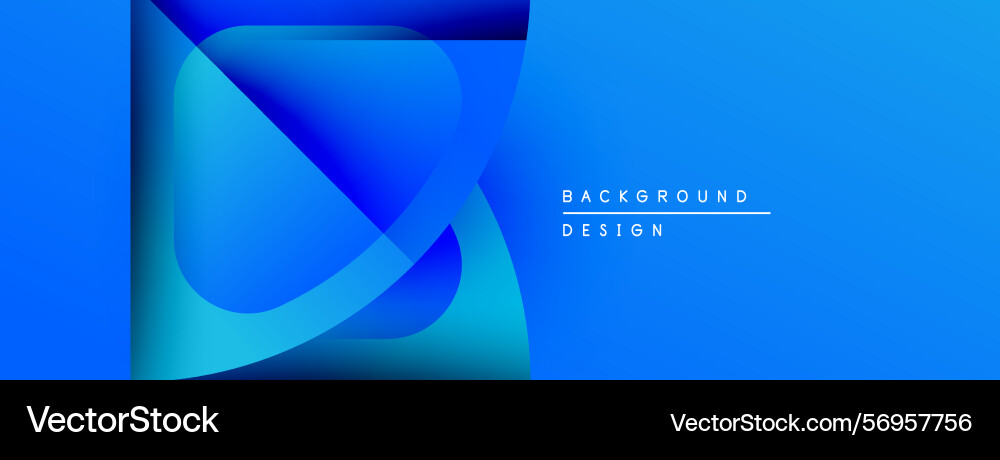 Abstract blue design overlapping shapes create vector image