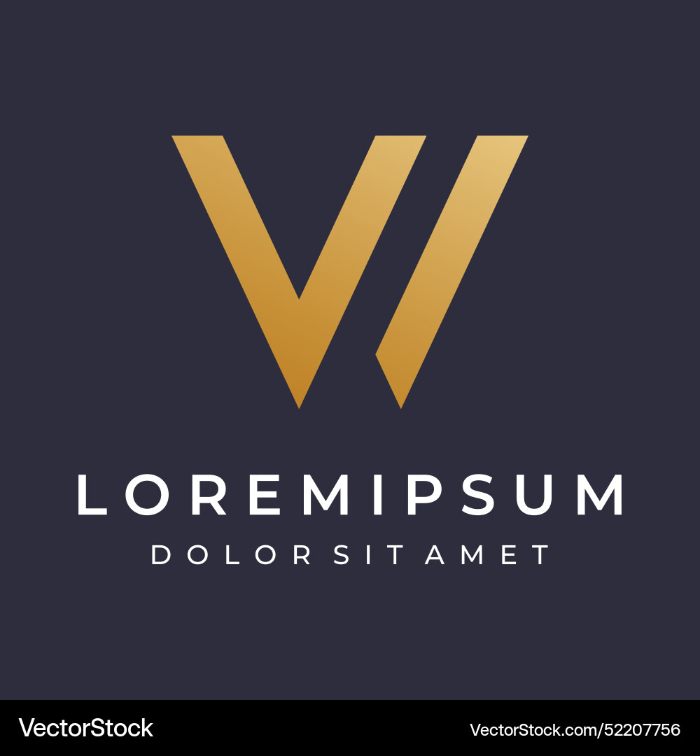Abstract logo design elements of the initial Vector Image