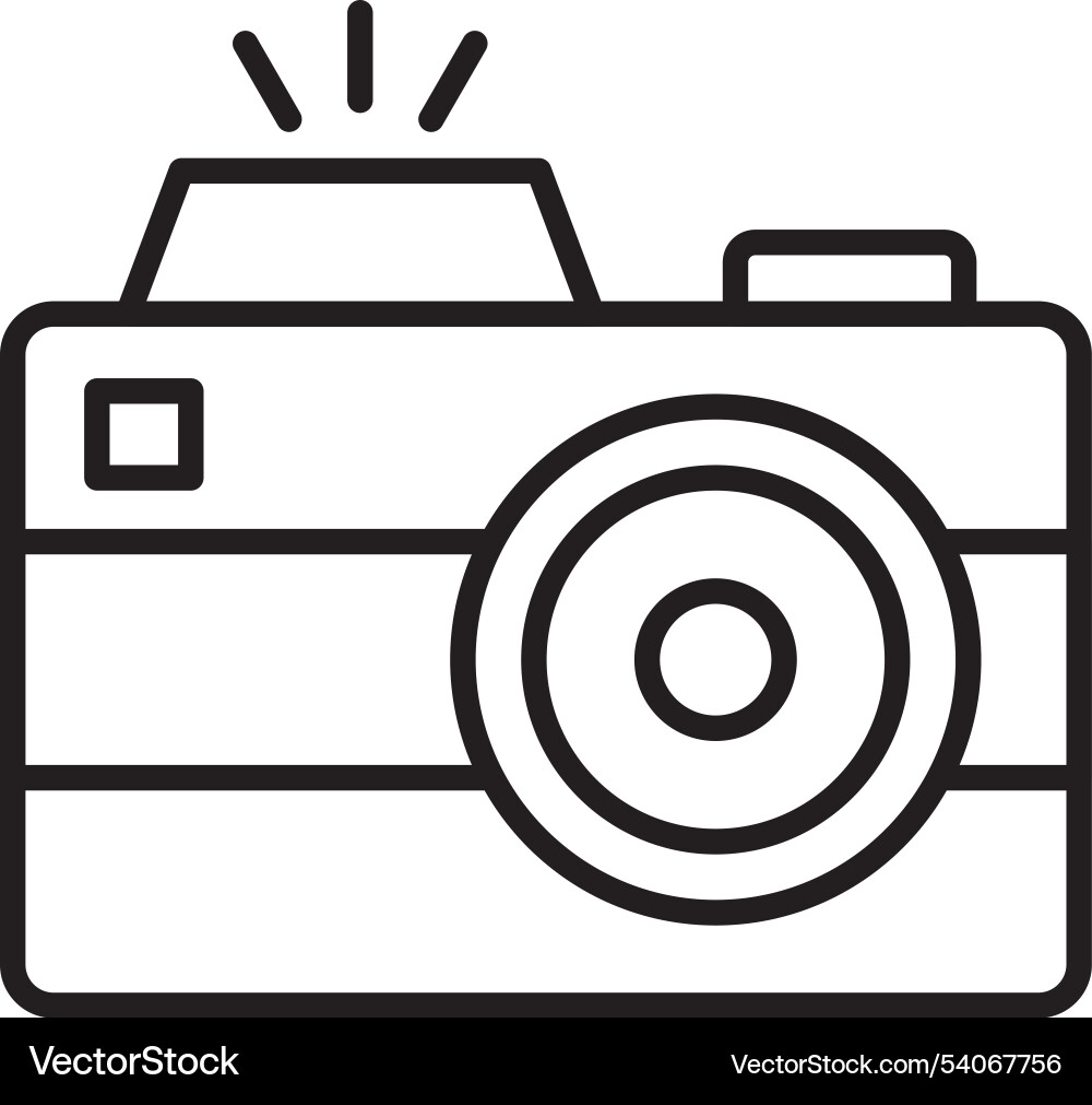 Camera line icon design Vector Image