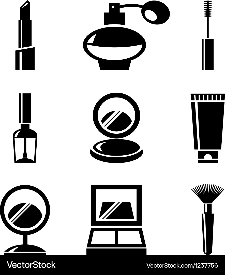Cosmetics icons set Royalty Free Vector Image - VectorStock