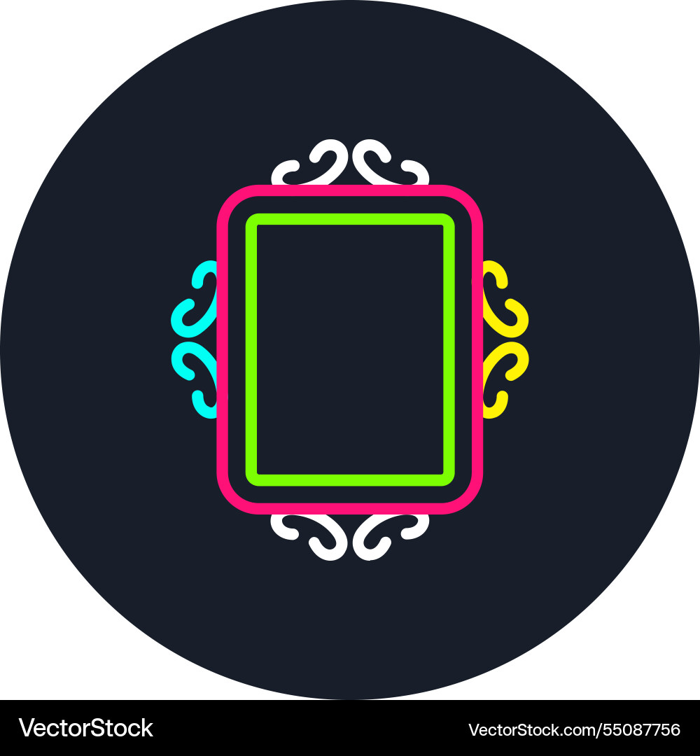 Frame line multi color icon Vector Image