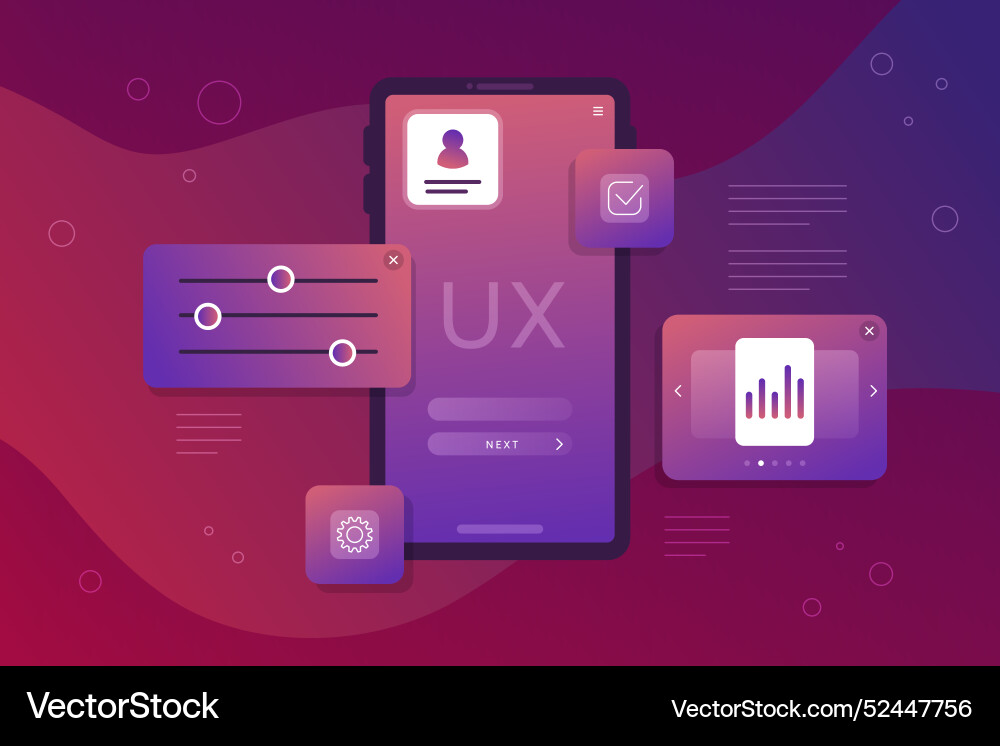 Gradient uiux background vector image