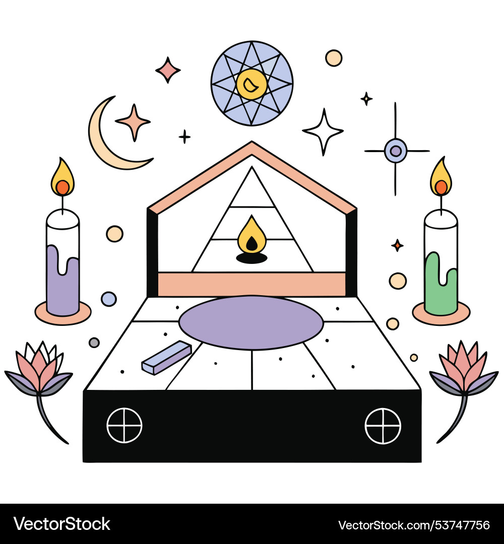 Mystical abstract plot on the theme of astrology vector image