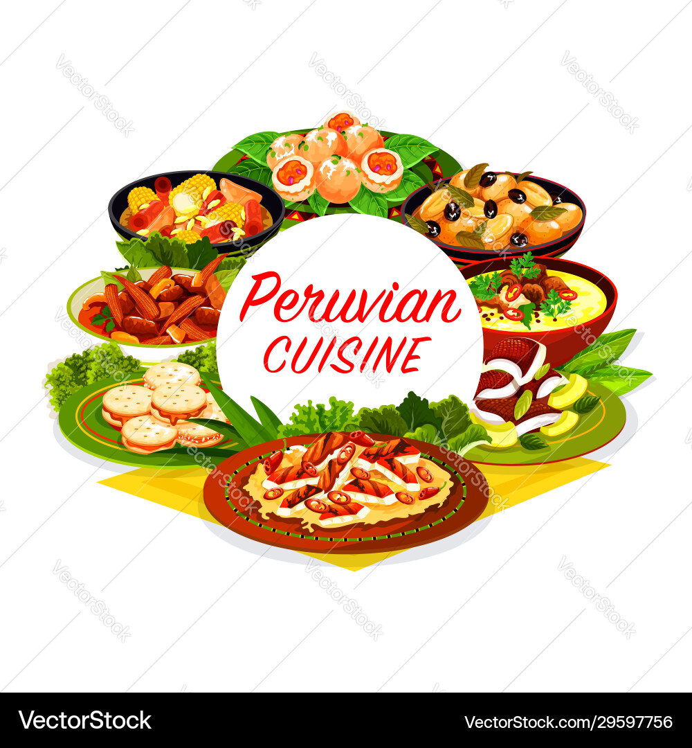 Peruvian fish ceviche meat vegetable salad icon Peruvian fish ceviche meat vegetable salad icon vector image