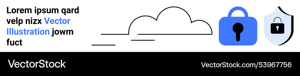 Secure cloud storage and data protection concept Secure cloud storage and data protection concept vector image