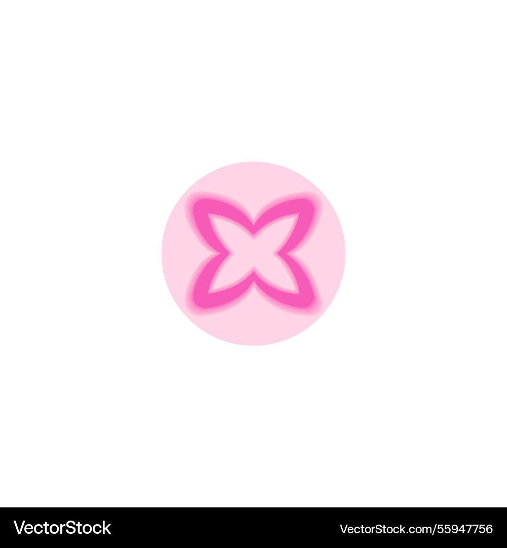 Sparkle star gradient blurred element in circle Vector Image