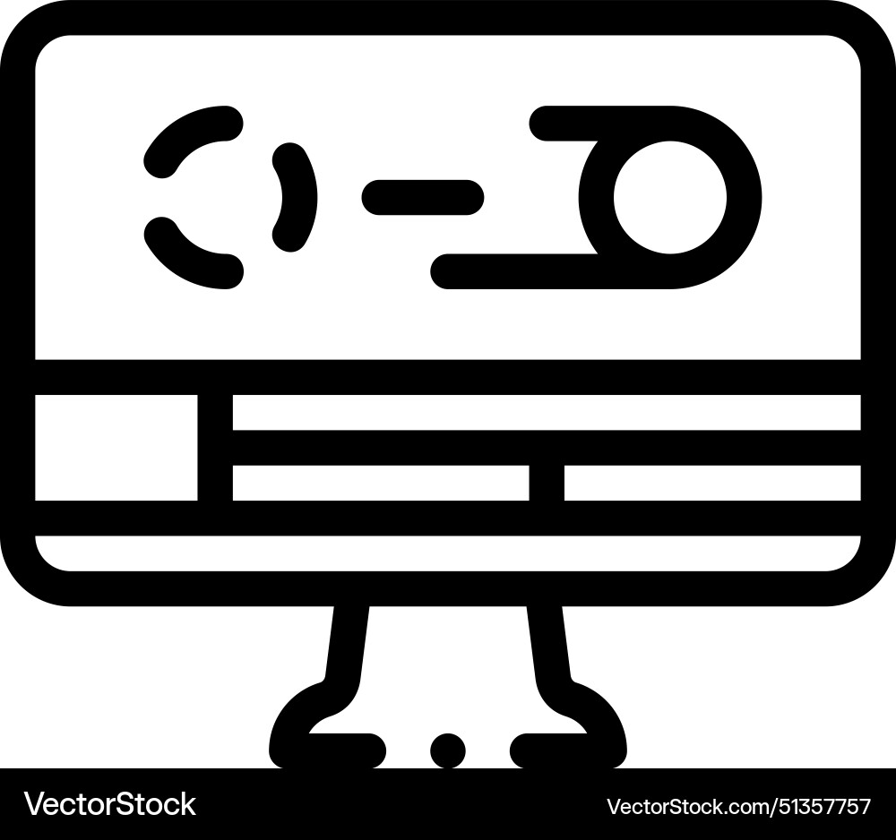 Animation icon thin linear style design isolated Animation icon thin linear style design isolated vector image