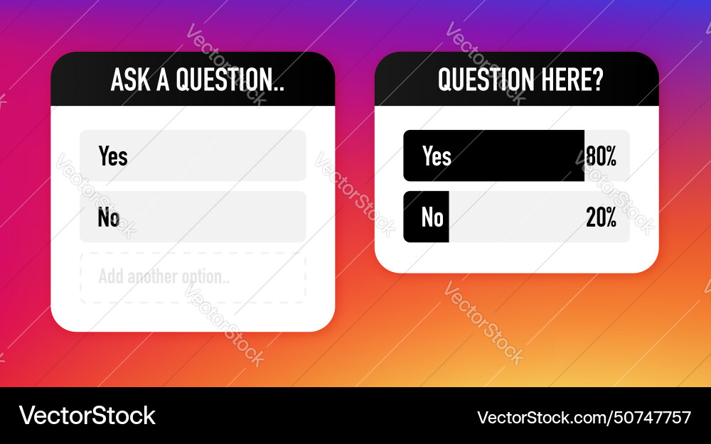 Ask a question interface for social networks Ask a question interface for social networks vector image