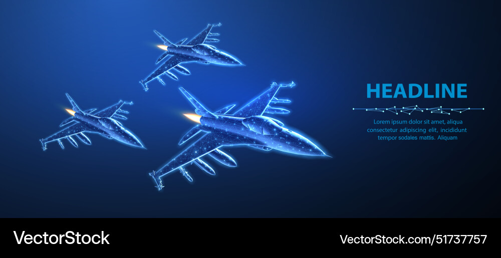 Fighter jet military aircraft aerospace Royalty Free Vector