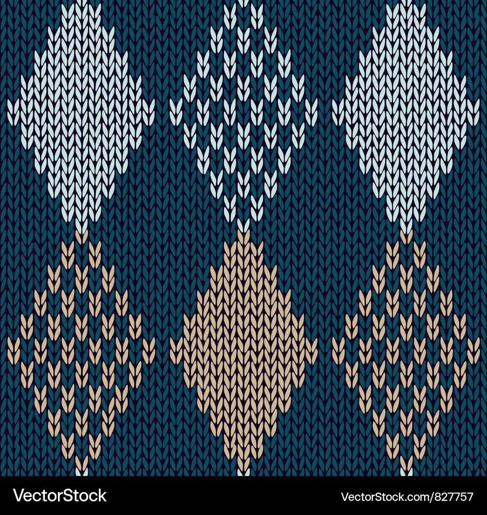 Geometric Knitted Pattern Vector Image