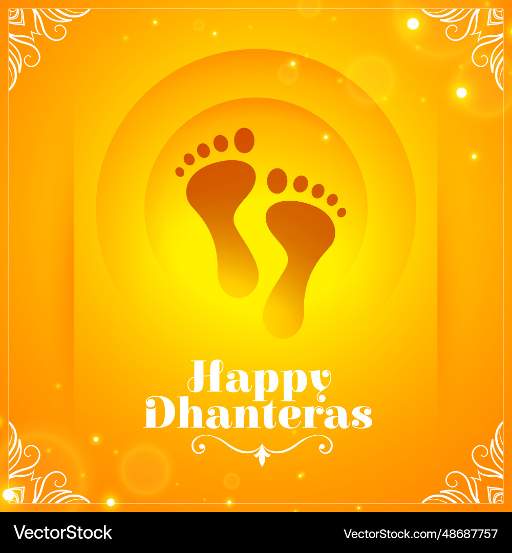 Happy dhanteras occasion background for ganpati Happy dhanteras occasion background for ganpati vector image