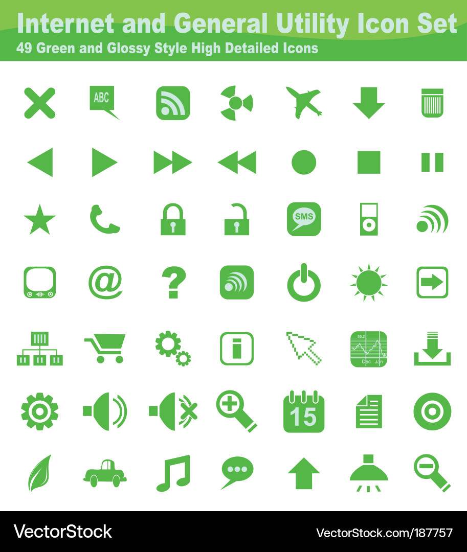Modern Web & Utility Icon Set vector image