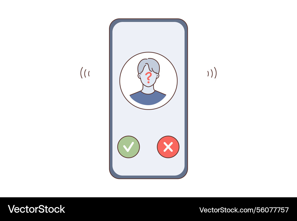 Phone call from unknown number is made Phone call from unknown number is made vector image