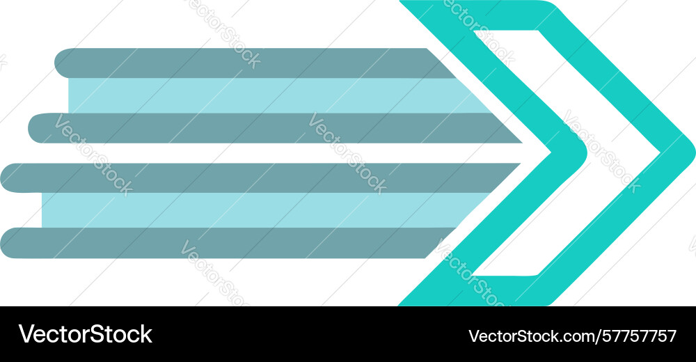 Streamlined right arrow icon design generative ai vector image