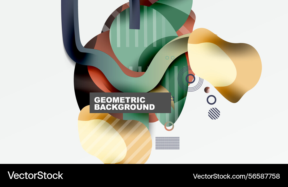 Abstract geometric shapes overlap creating Vector Image