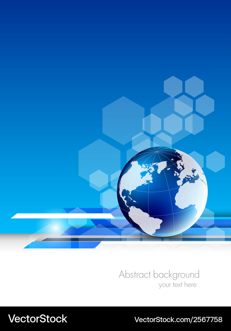 Abstract tech background with globe Vector Image