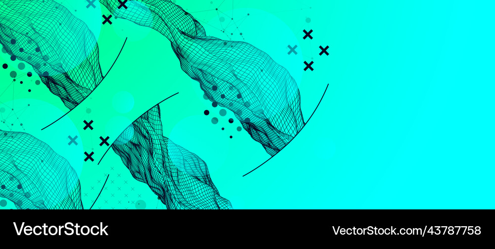 Abstract wave is made in a frame style Abstract wave is made in a frame style vector image