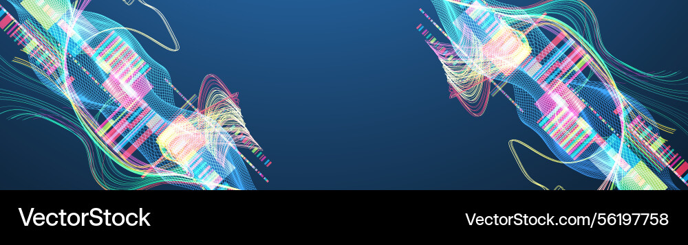 Abstrakte Daten Waveform Hintergrund mit dynamisch Abstrakte Daten Waveform Hintergrund mit dynamisch vektorbild