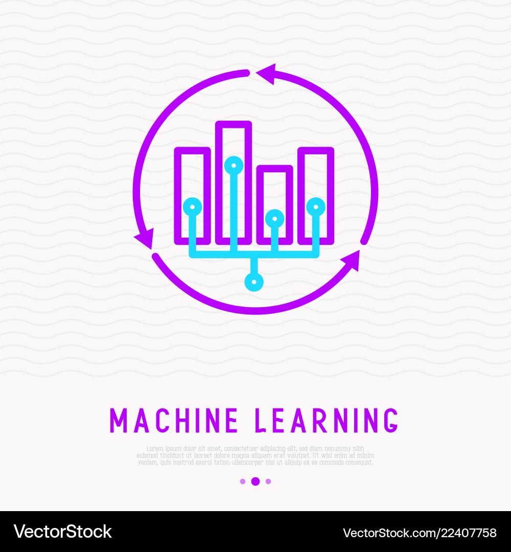Ai or machine learning by analysis big data Ai or machine learning by analysis big data vector image