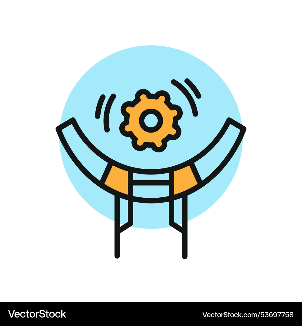 Building line icon color symbol in simple style Vector Image