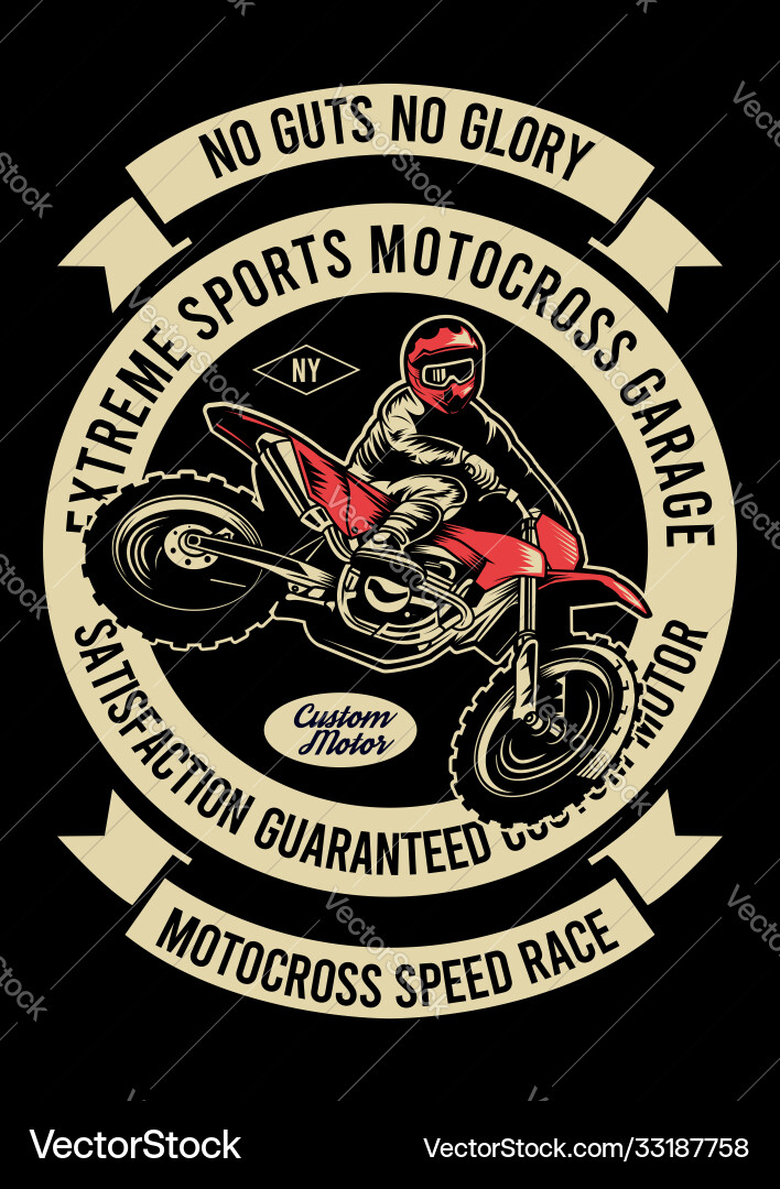 Motorcycle Racing Action Vector Image