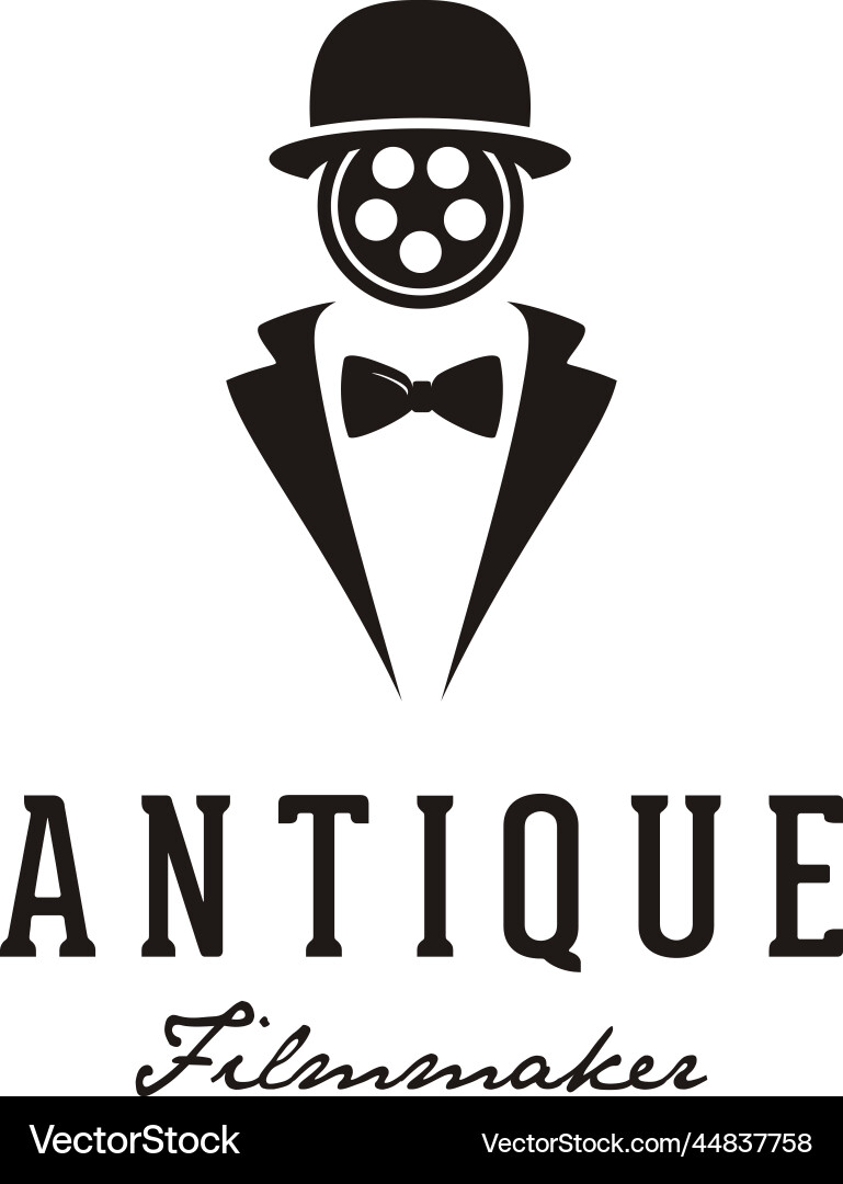 Reel Film Gesicht Kopf Bowling Bogenanzug Film Logo Reel Film Gesicht Kopf Bowling Bogenanzug Film Logo vektorbild