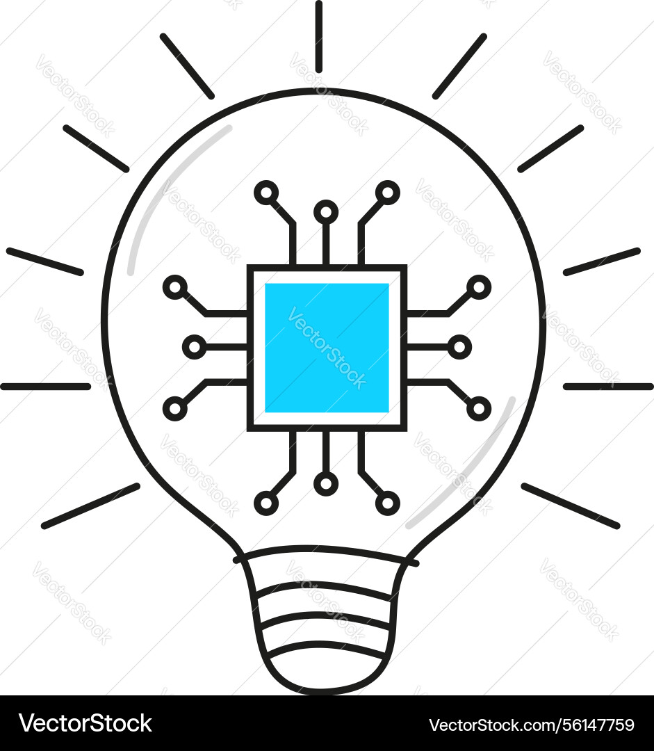 Artificial intelligence ai including cybernetics Vector Image