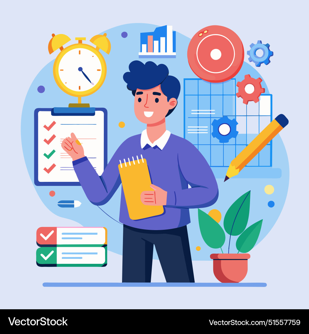 Task management or manage project to do list Task management or manage project to do list vector image
