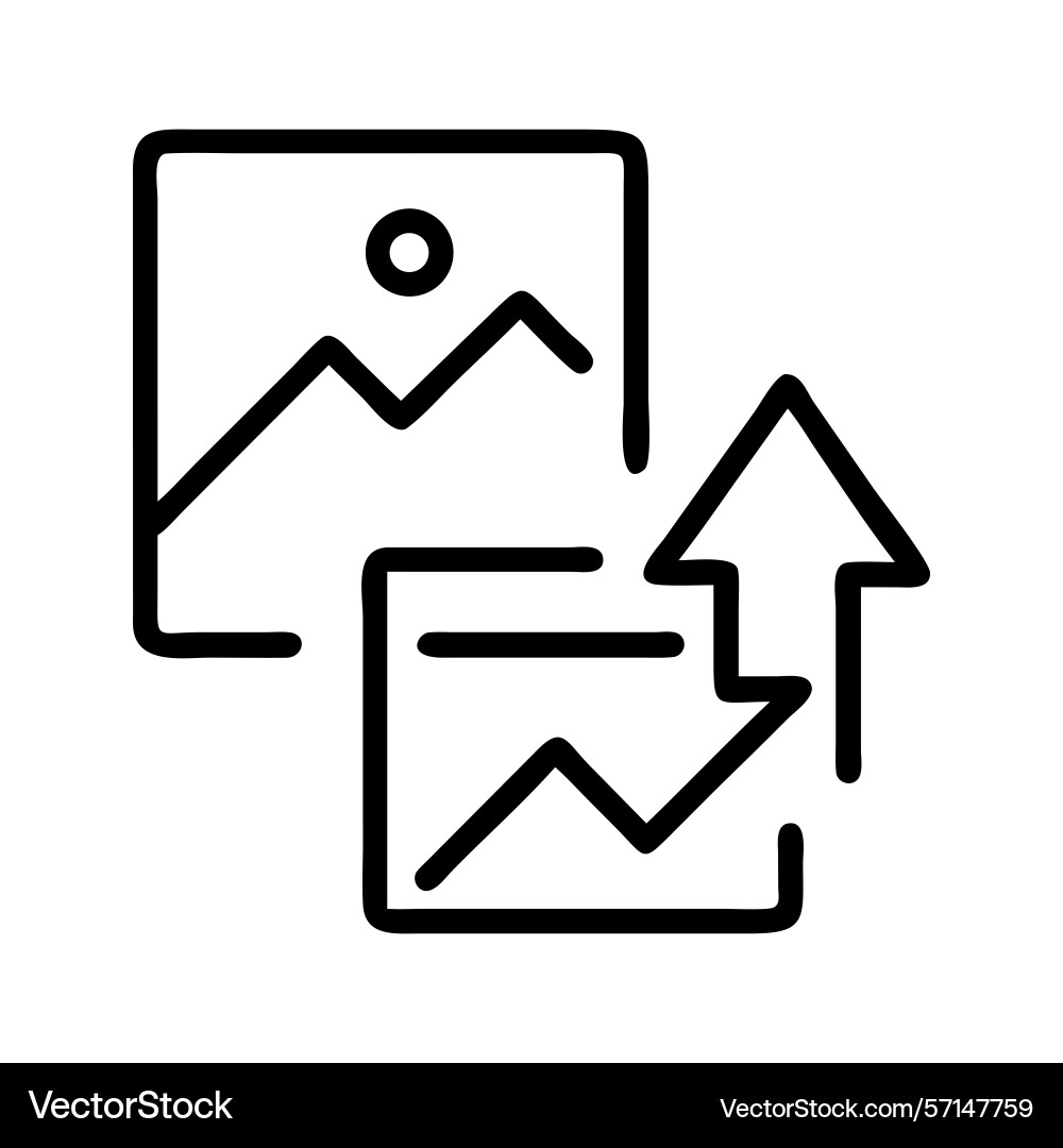 Upload image data transfer cloud storage vector image