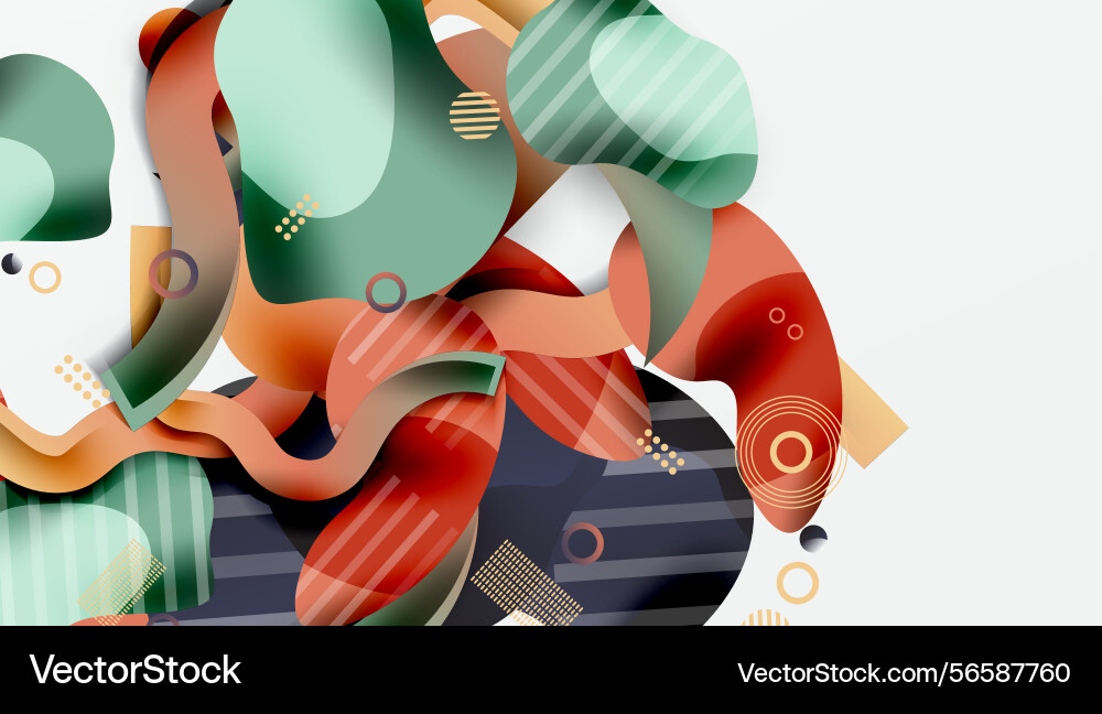 Abstract shapes overlap creating dynamic Abstract shapes overlap creating dynamic vector image