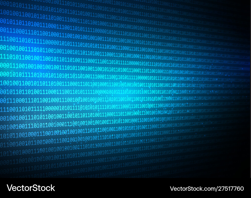 Binary Techno Code Background vector image
