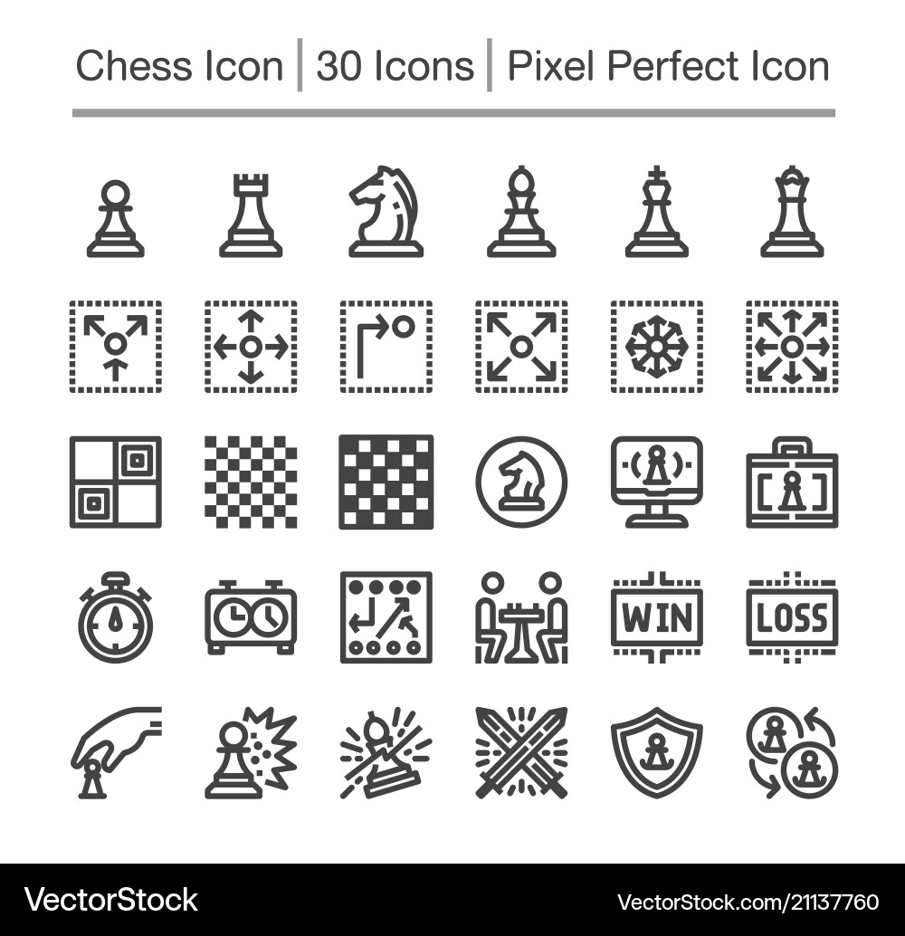 Chess icon Chess icon vector image