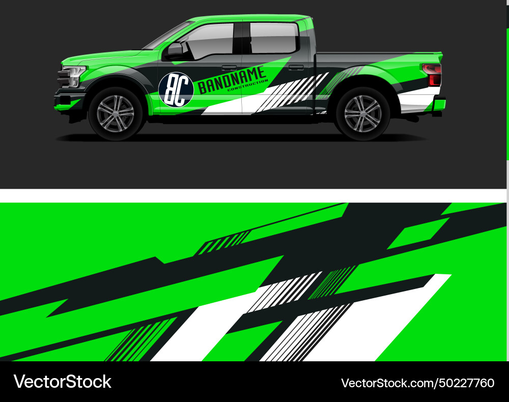 Colorful Truck Wrap Scheme vector image
