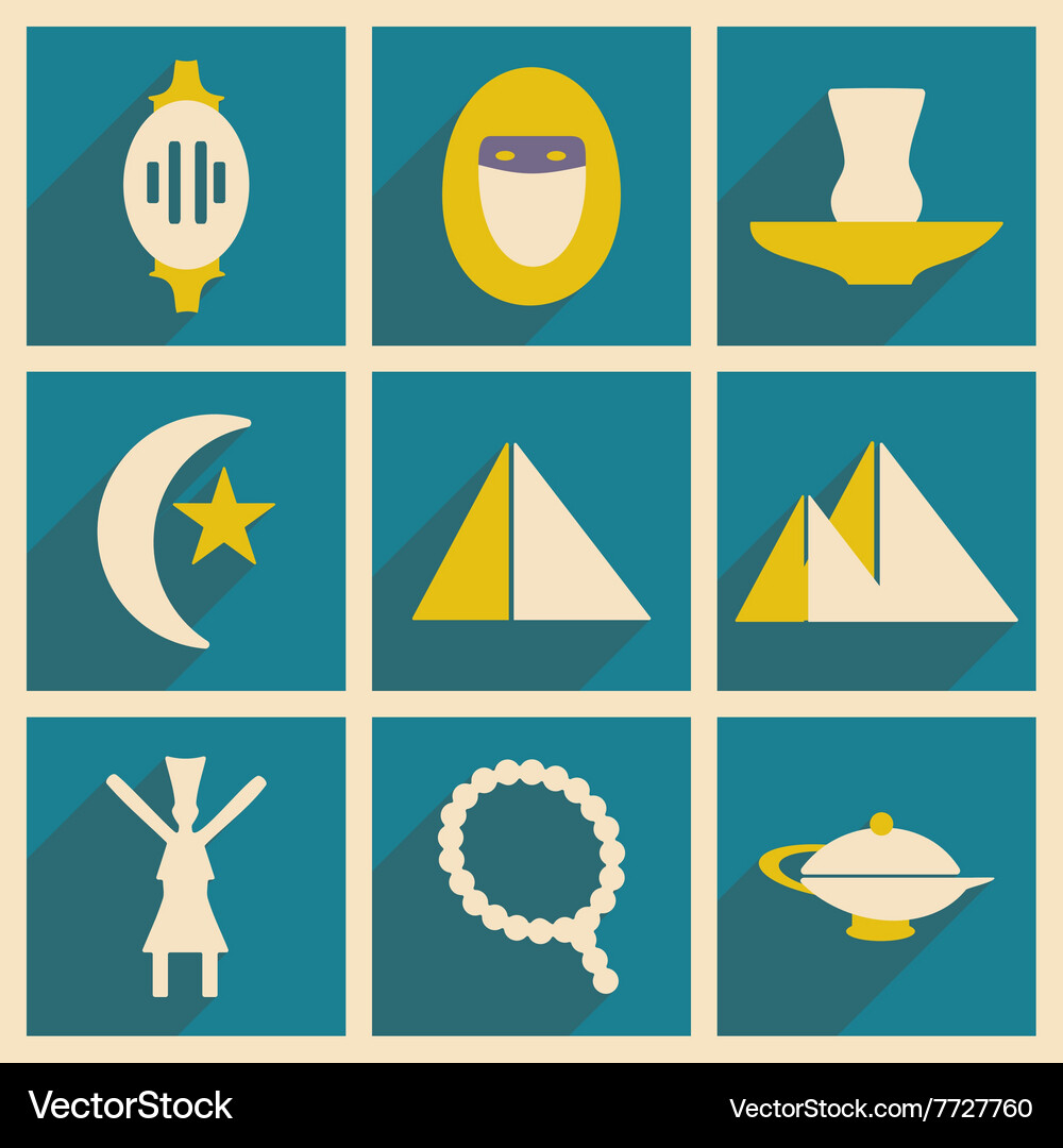 Flat with shadow concept and mobile application Vector Image