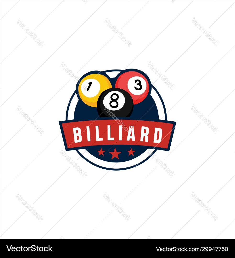 Pool Billard Logo Vorlage Design Sport Pool Billard Logo Vorlage Design Sport vektorbild