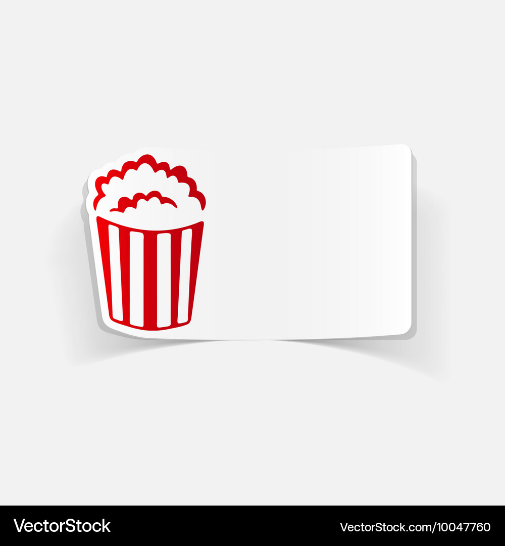 Realistic design element popcorn Vector Image