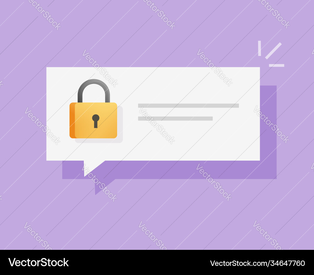 Secure access notice lock or permission message Vector Image