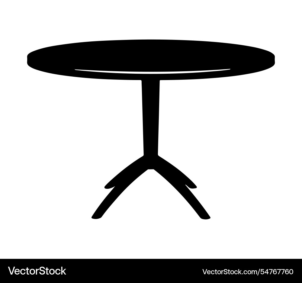 Simple of a round side table Vector Image