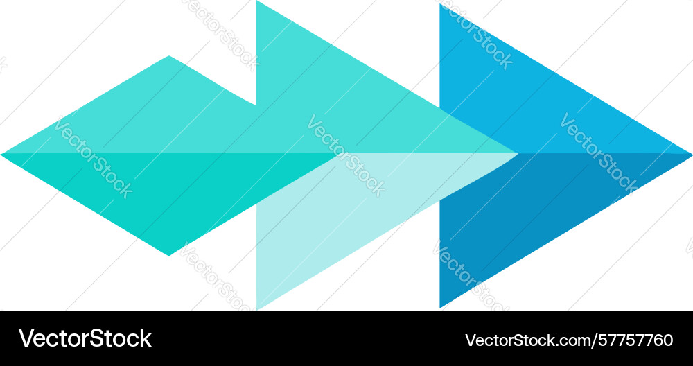 Stacked geometric arrows icon design generative ai vector image